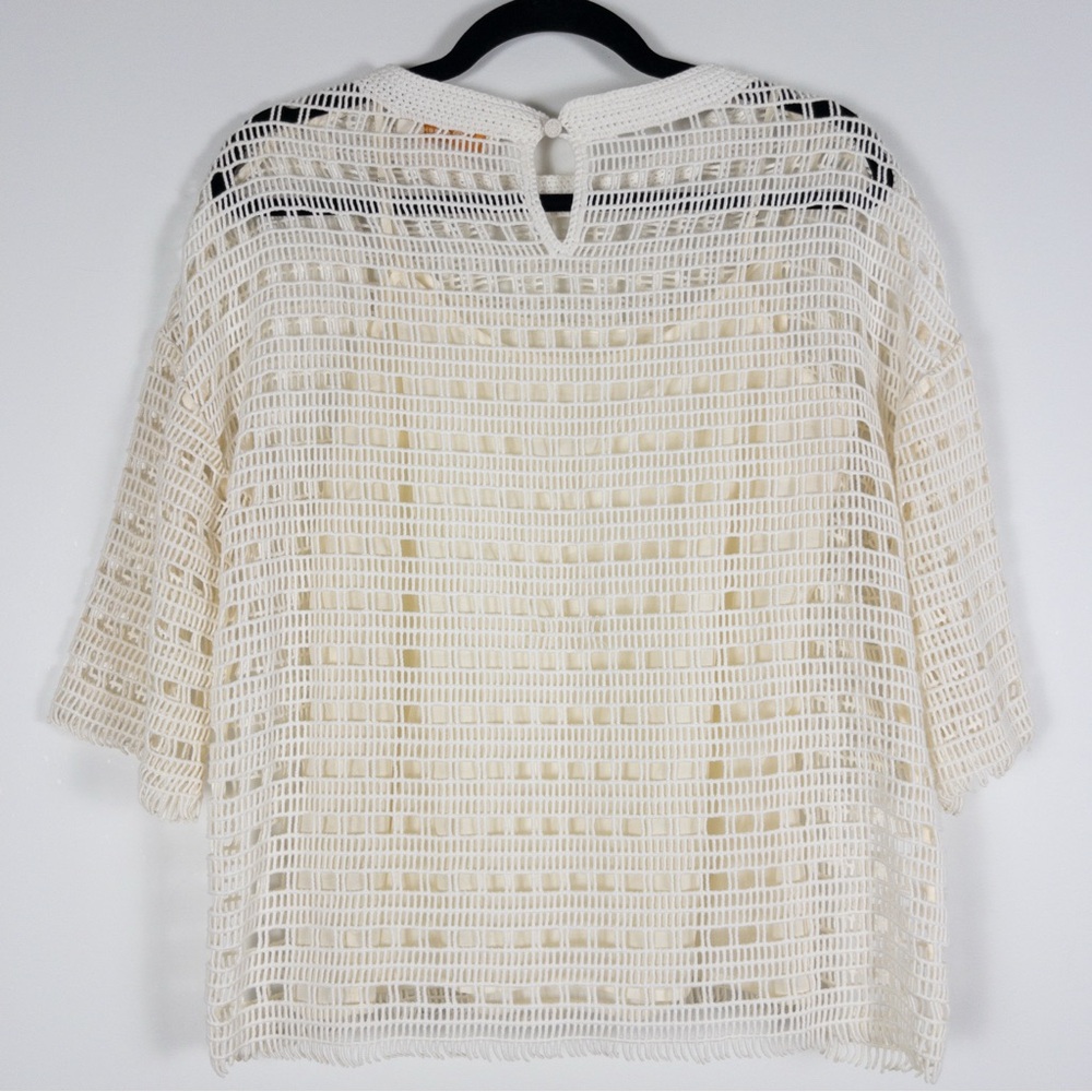 Tory Burch White Crochet Blouse - Picture 12 of 12